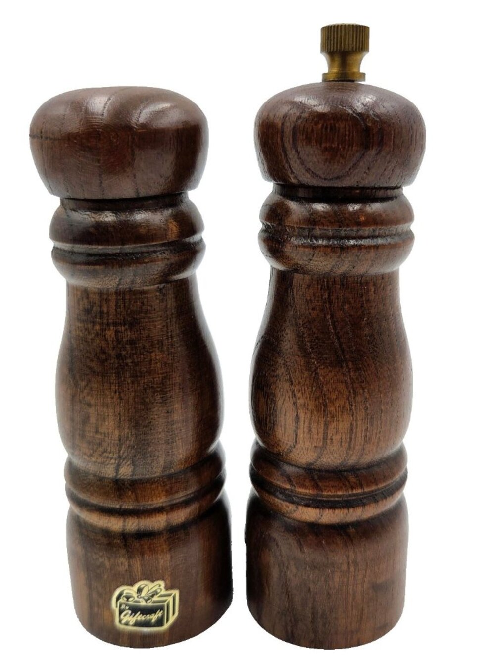 Vintage Gift Craft Wood Salt Shaker And Pepper Grinder Mill Shakers Set Read